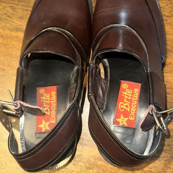 Brite Executive leather open toe shoes size 8 EUC - Picture 6 of 6